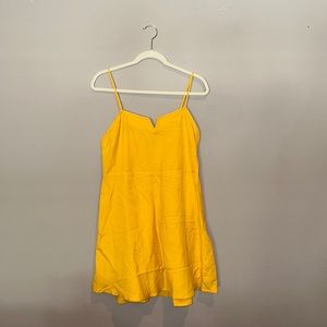 Express Yellow Spaghetti Strap Dress
